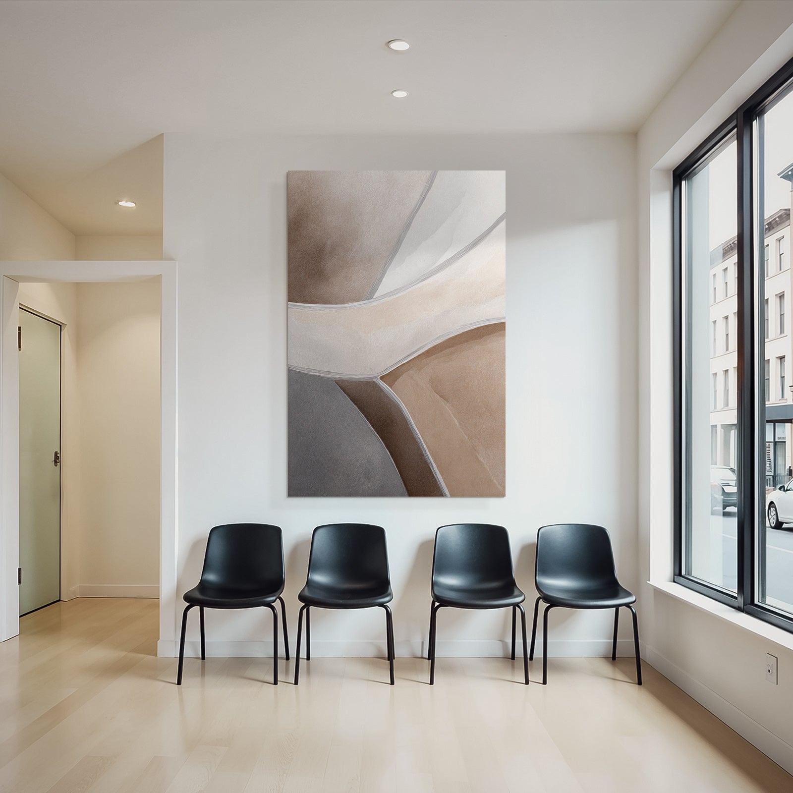 Abstraktes Design Formen Farbverlauf Neutrale Toenen