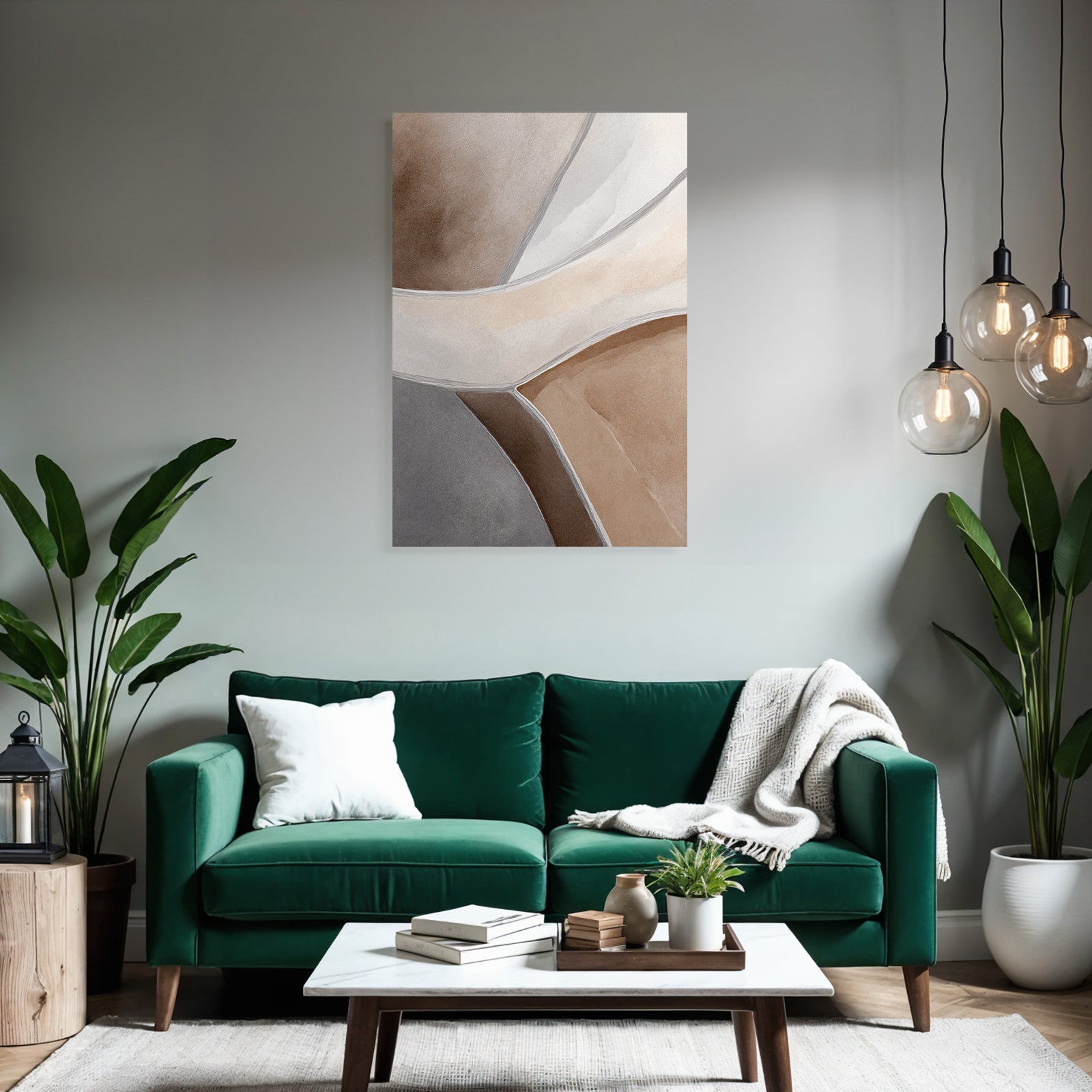 Abstraktes Design Formen Farbverlauf Neutrale Toenen