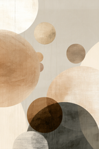 Abstraktes Design Kreisformen Erdtoene Texturiert Hintergrund | Japandi | Einrichtungsstile