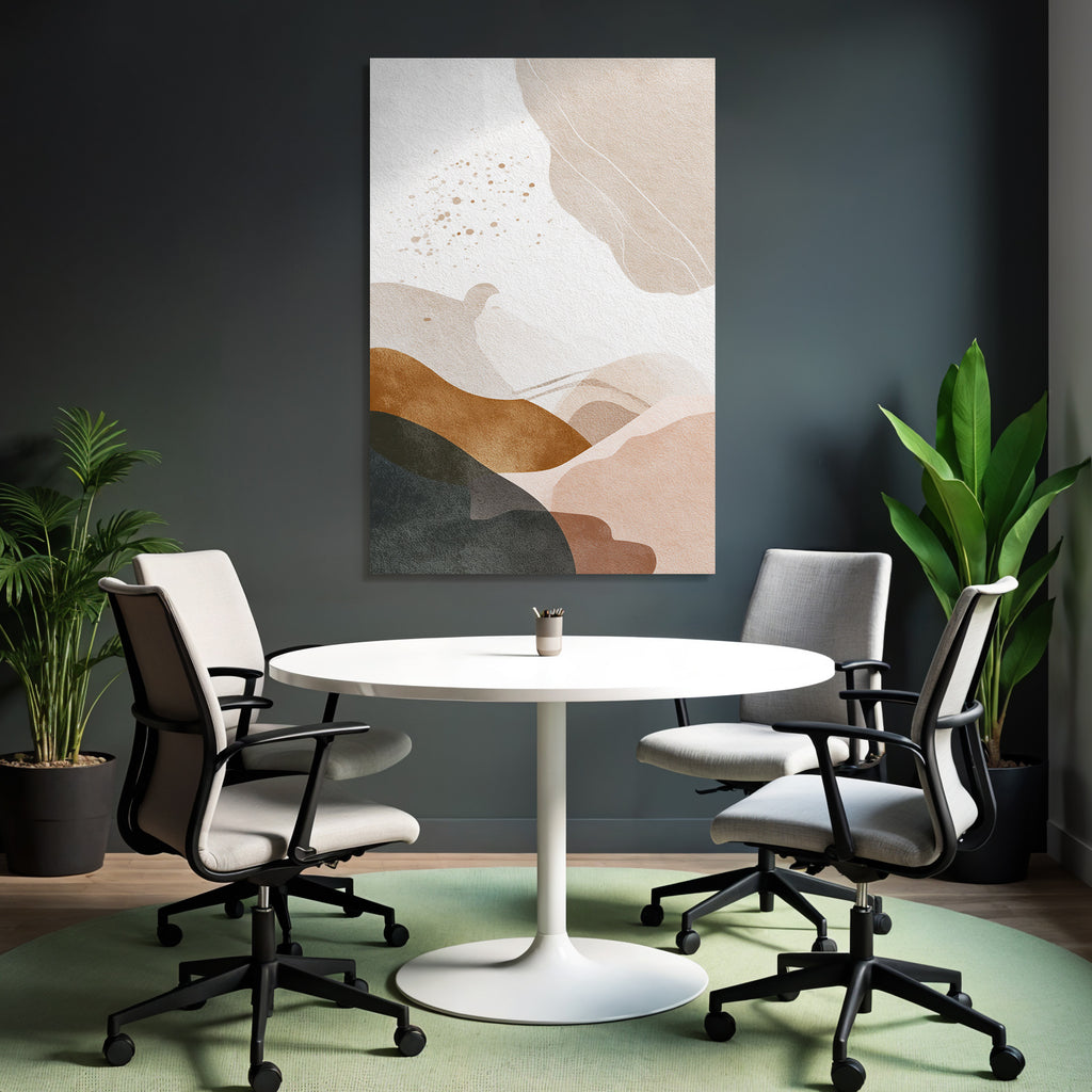 Abstraktes Design Mit Sanften Formen Und Gedaempften Farben