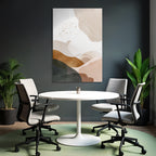 Abstraktes Design Mit Sanften Formen Und Gedaempften Farben