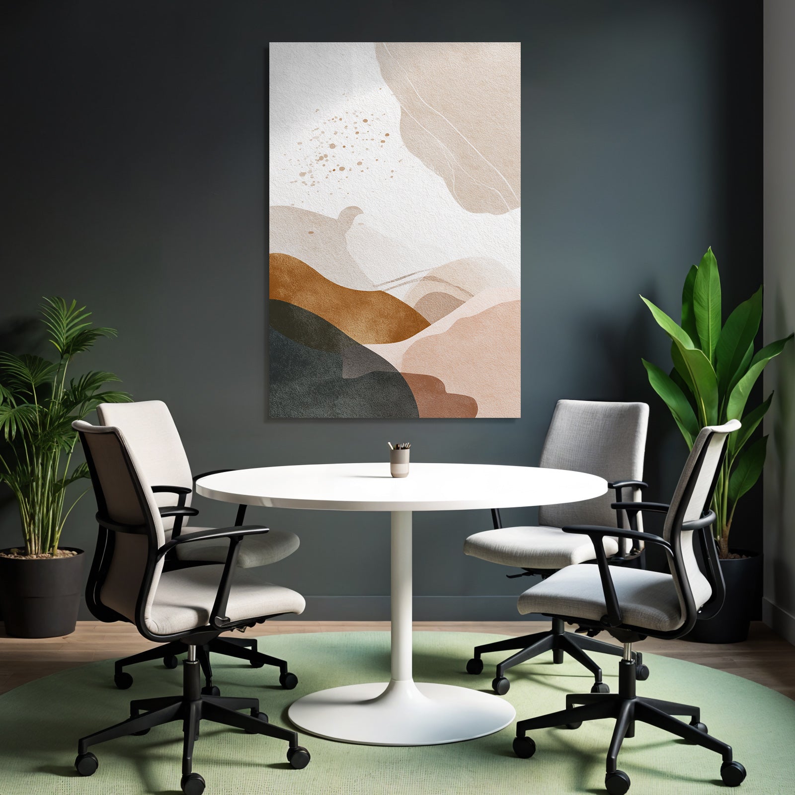 Abstraktes Design Mit Sanften Formen Und Gedaempften Farben