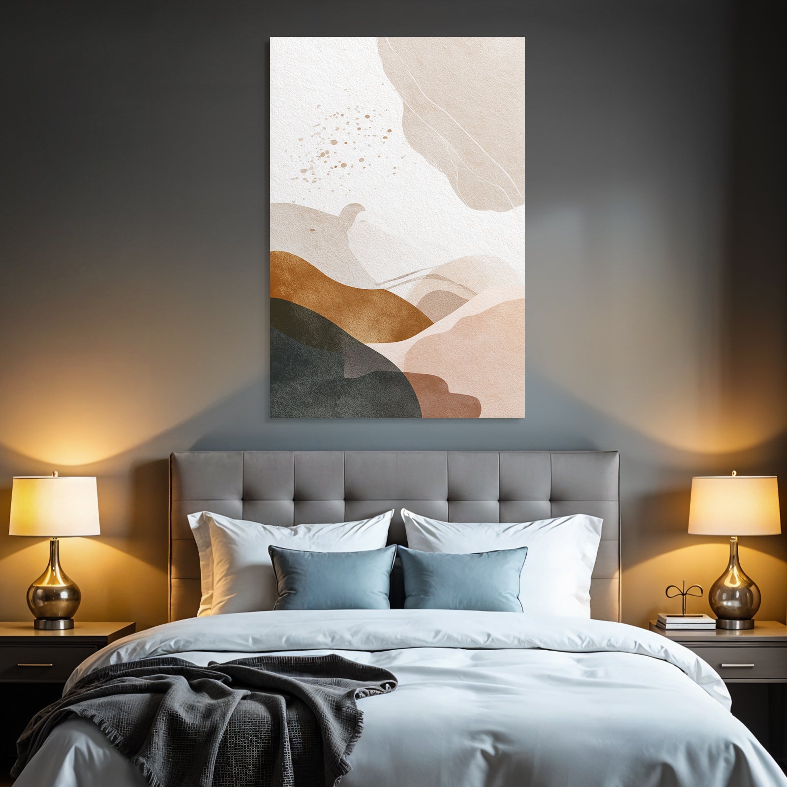 Abstraktes Design Mit Sanften Formen Und Gedaempften Farben