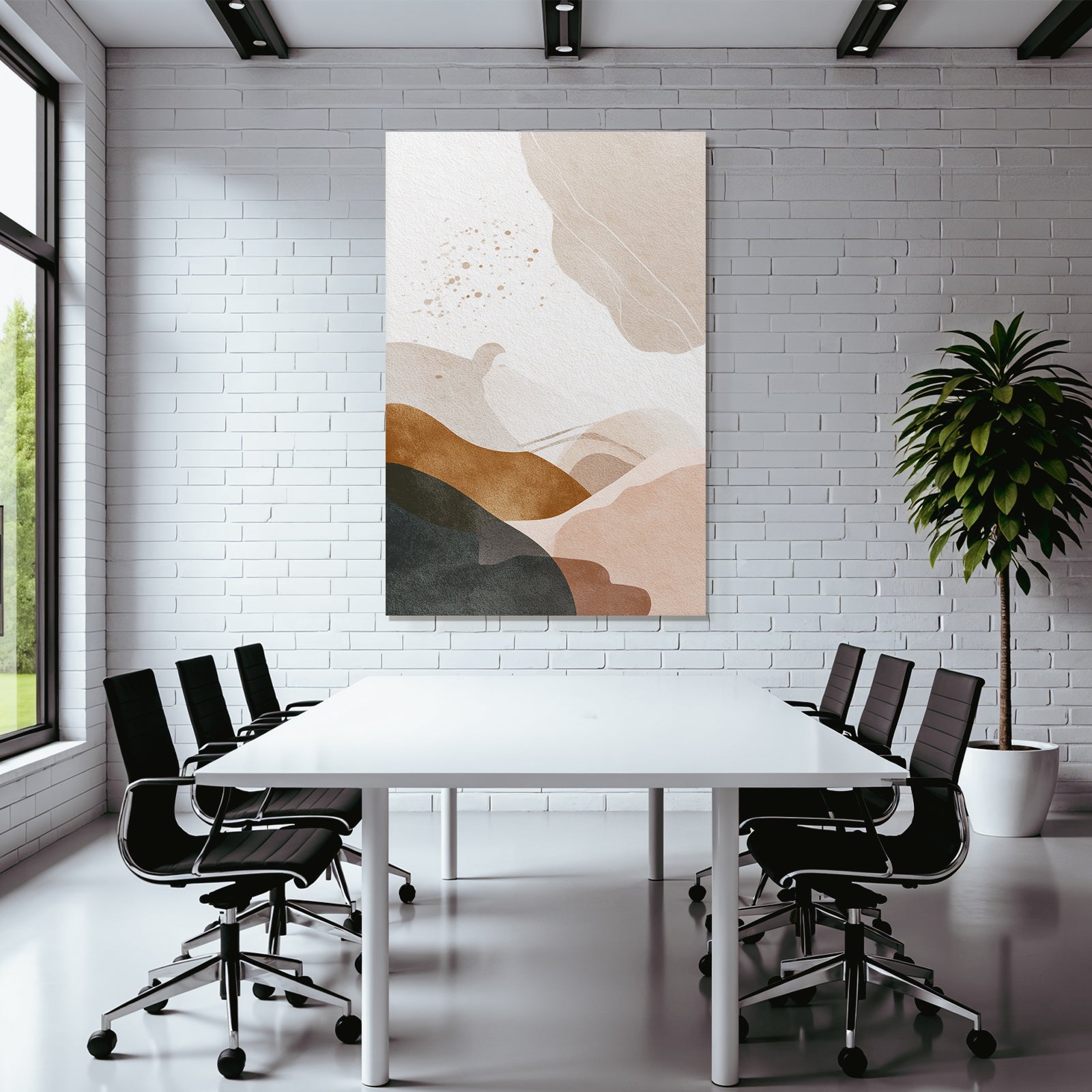 Abstraktes Design Mit Sanften Formen Und Gedaempften Farben