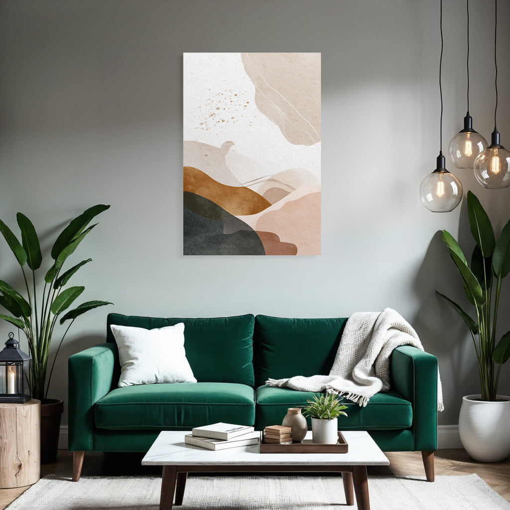 Abstraktes Design Mit Sanften Formen Und Gedaempften Farben
