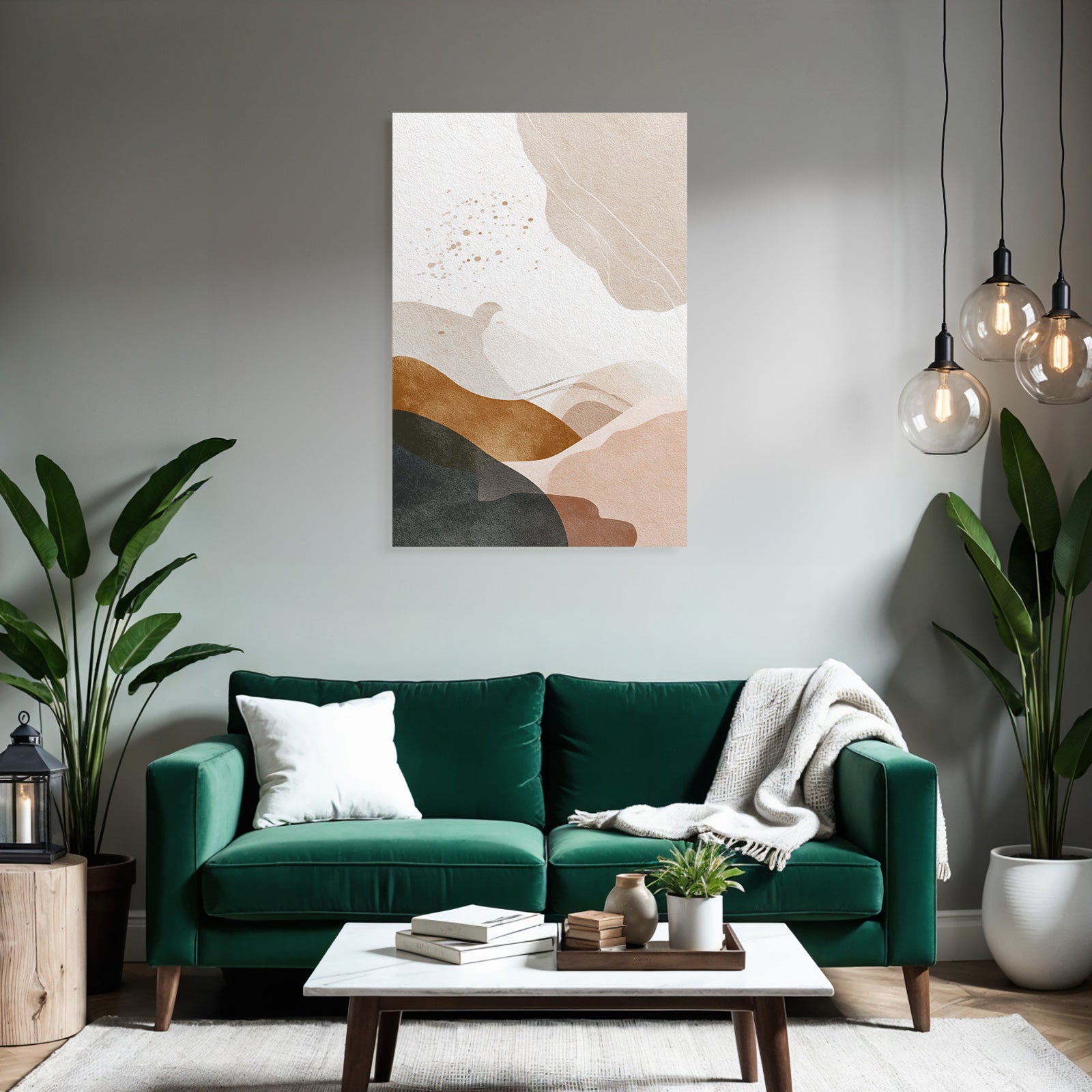 Abstraktes Design Mit Sanften Formen Und Gedaempften Farben