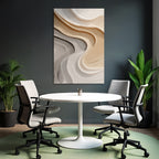 Abstract design Neutral colors Flowing shapes