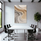 Abstract design Neutral colors Flowing shapes
