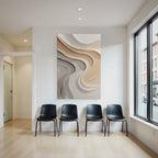 Abstract design Neutral colors Flowing shapes
