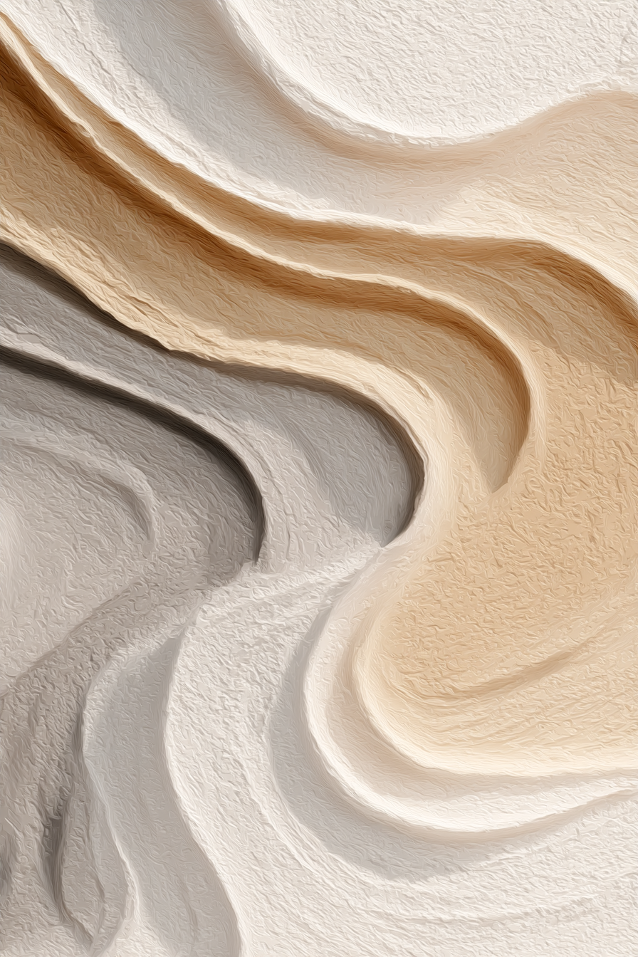 Abstraktes Design Neutrale Farben Fliessende Formen | Japandi | Einrichtungsstile