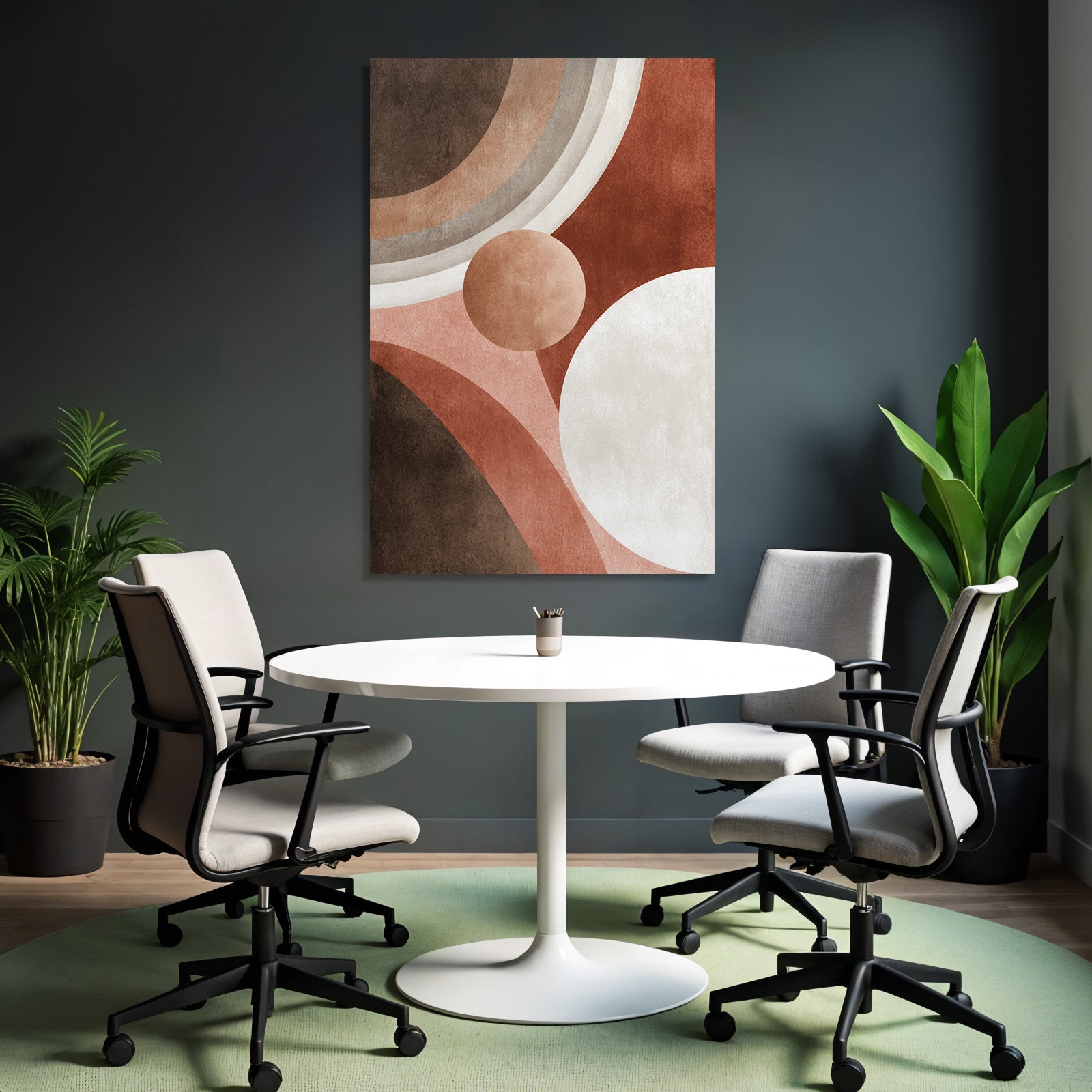 Abstract design Overlapping shapes Earth tones