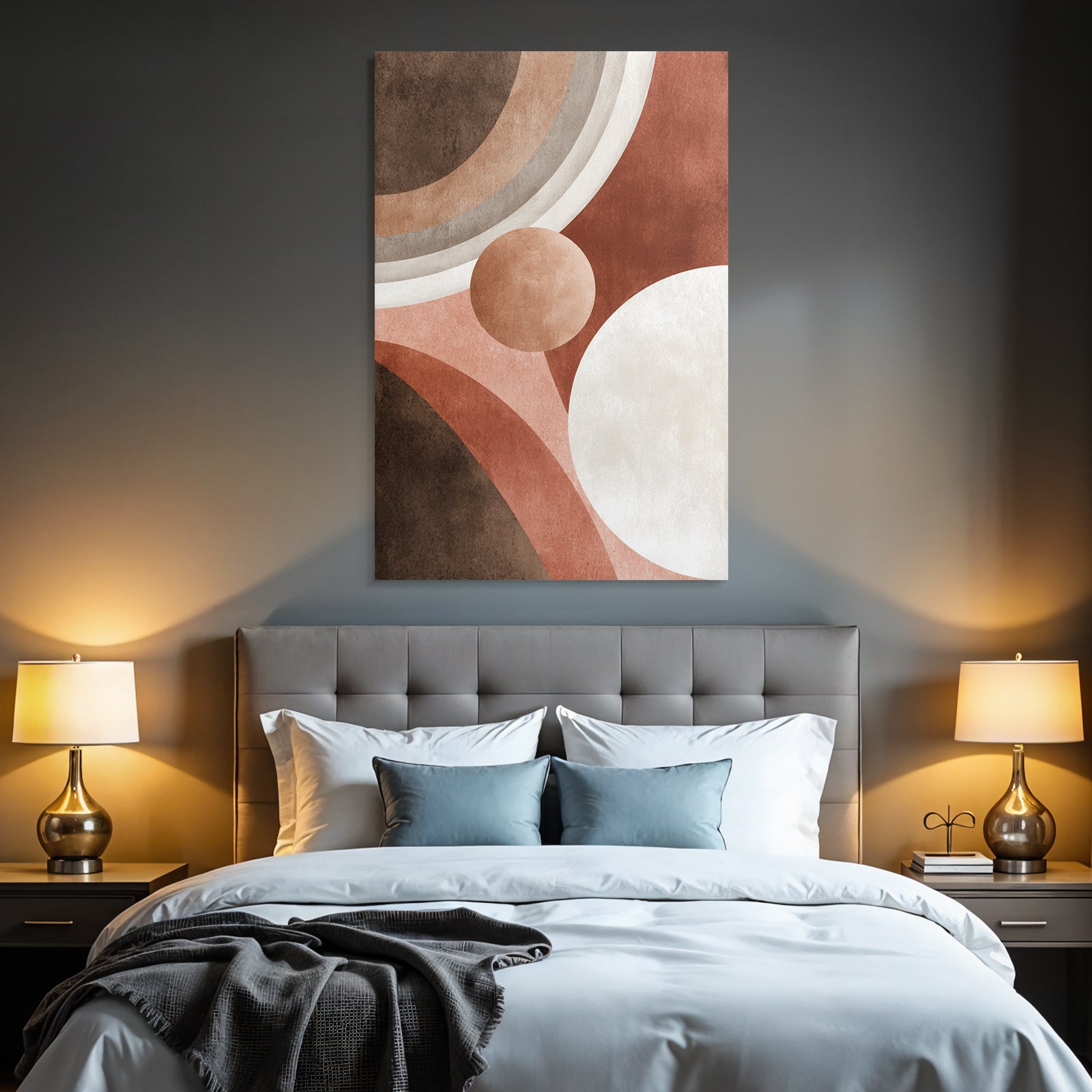Abstract design Overlapping shapes Earth tones