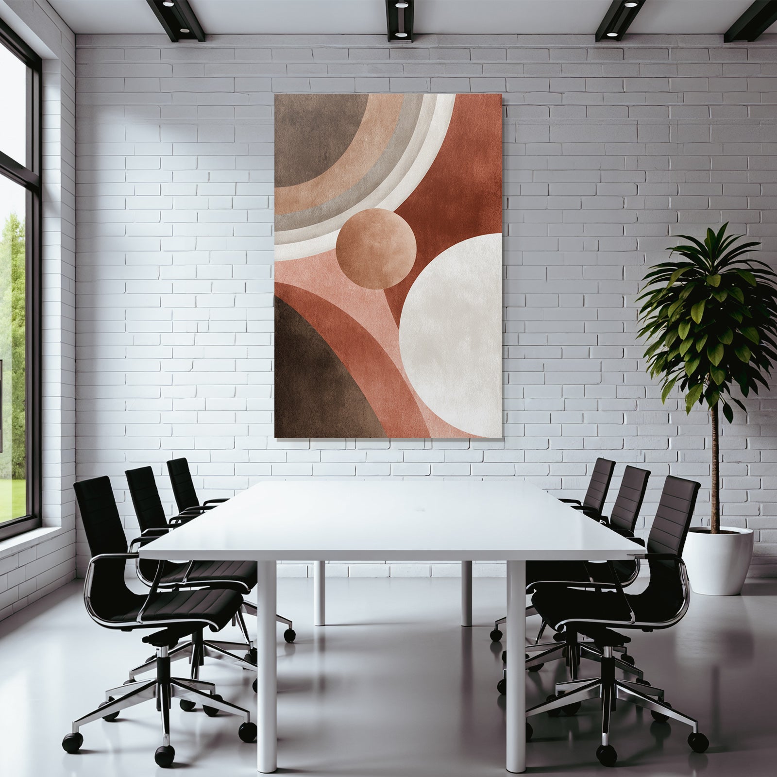 Abstract design Overlapping shapes Earth tones
