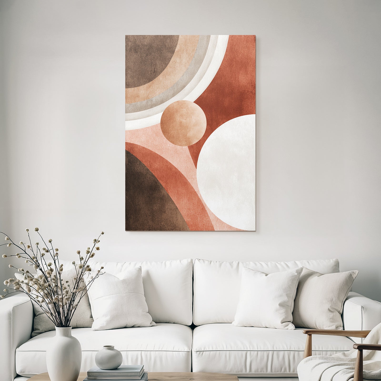 Abstract design Overlapping shapes Earth tones