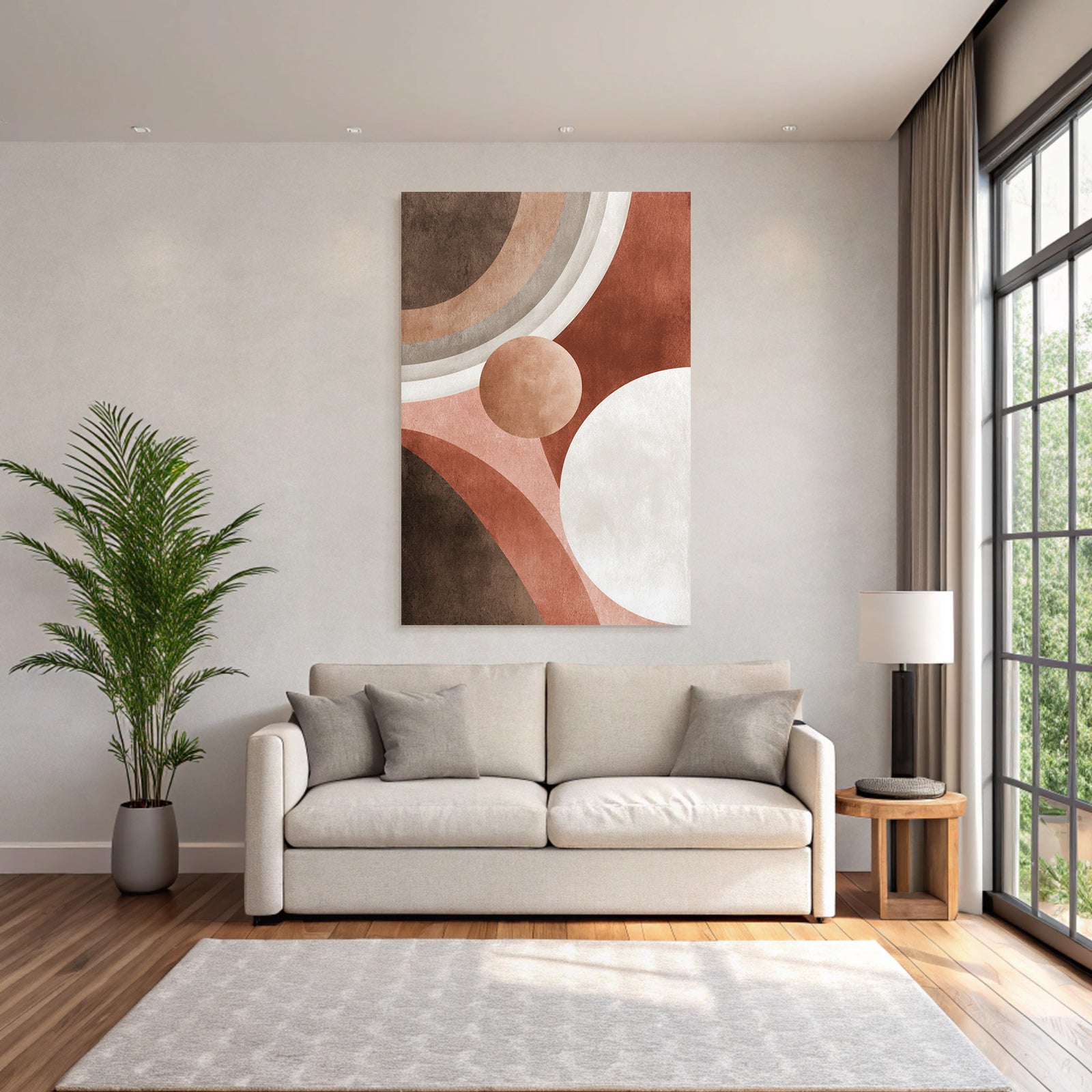 Abstract design Overlapping shapes Earth tones