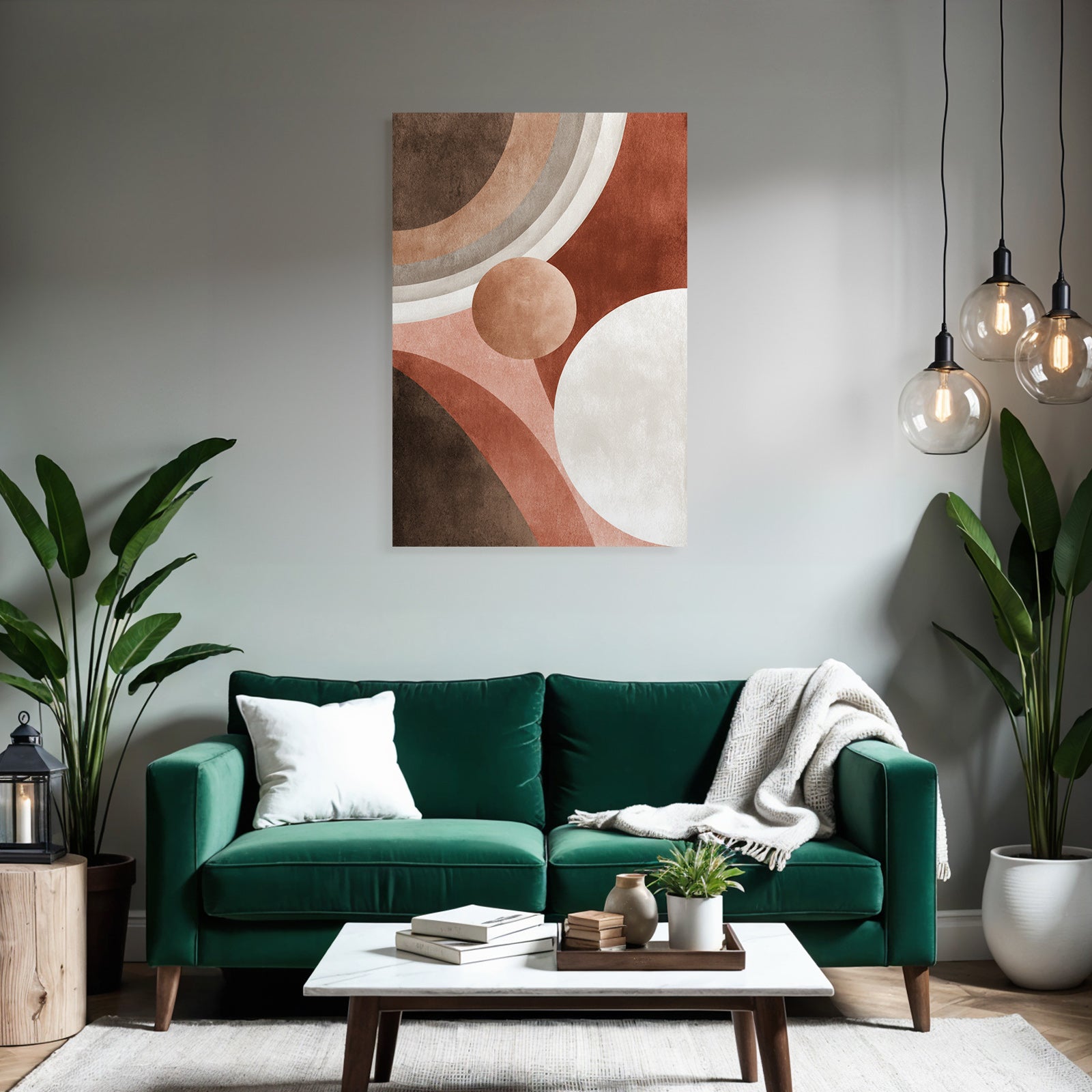 Abstract design Overlapping shapes Earth tones