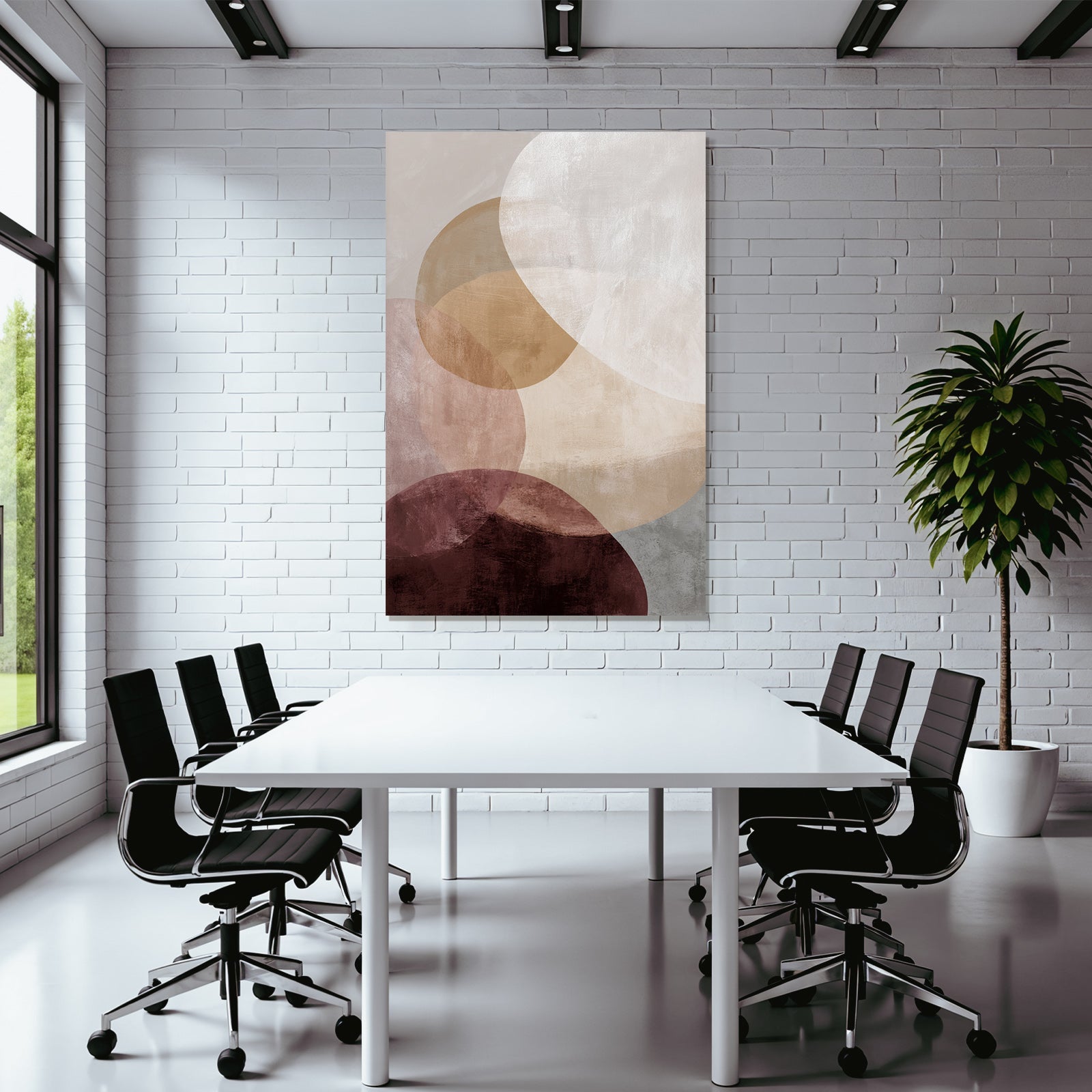 Abstraktes Design Ueberlappende Kreise Warme Tonfarben