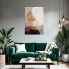 Abstraktes Design Ueberlappende Kreise Warme Tonfarben