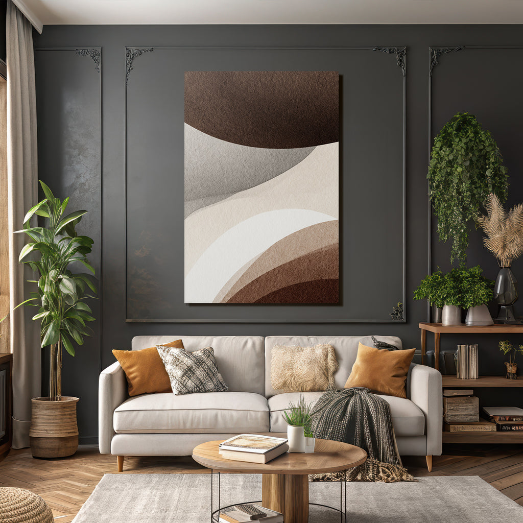 Abstract Design Waveforms Earth Tones