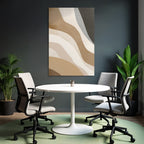 Abstract design Wavy lines Neutral colors Structured Layered effect