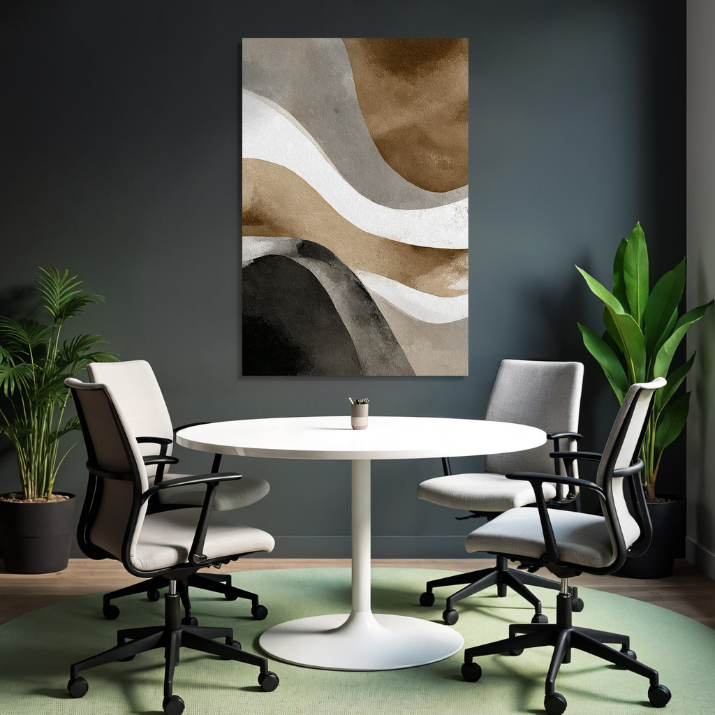 Abstraktes Design Welliges Muster In Erdtoenen