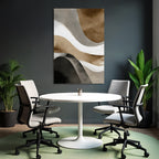 Abstraktes Design Welliges Muster In Erdtoenen