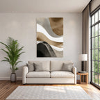 Abstraktes Design Welliges Muster In Erdtoenen