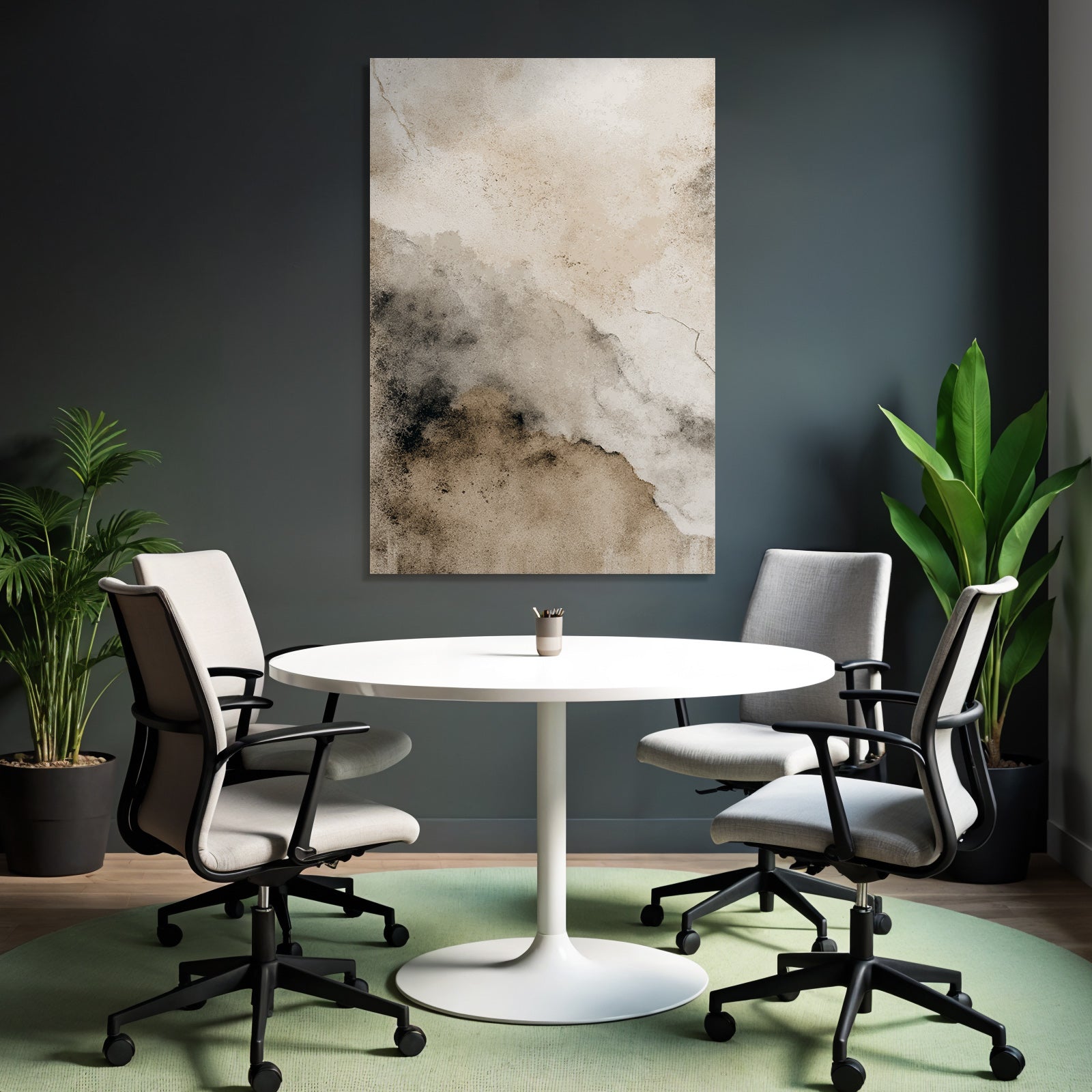 Abstract Design Soft Colors Beige Brown Gray