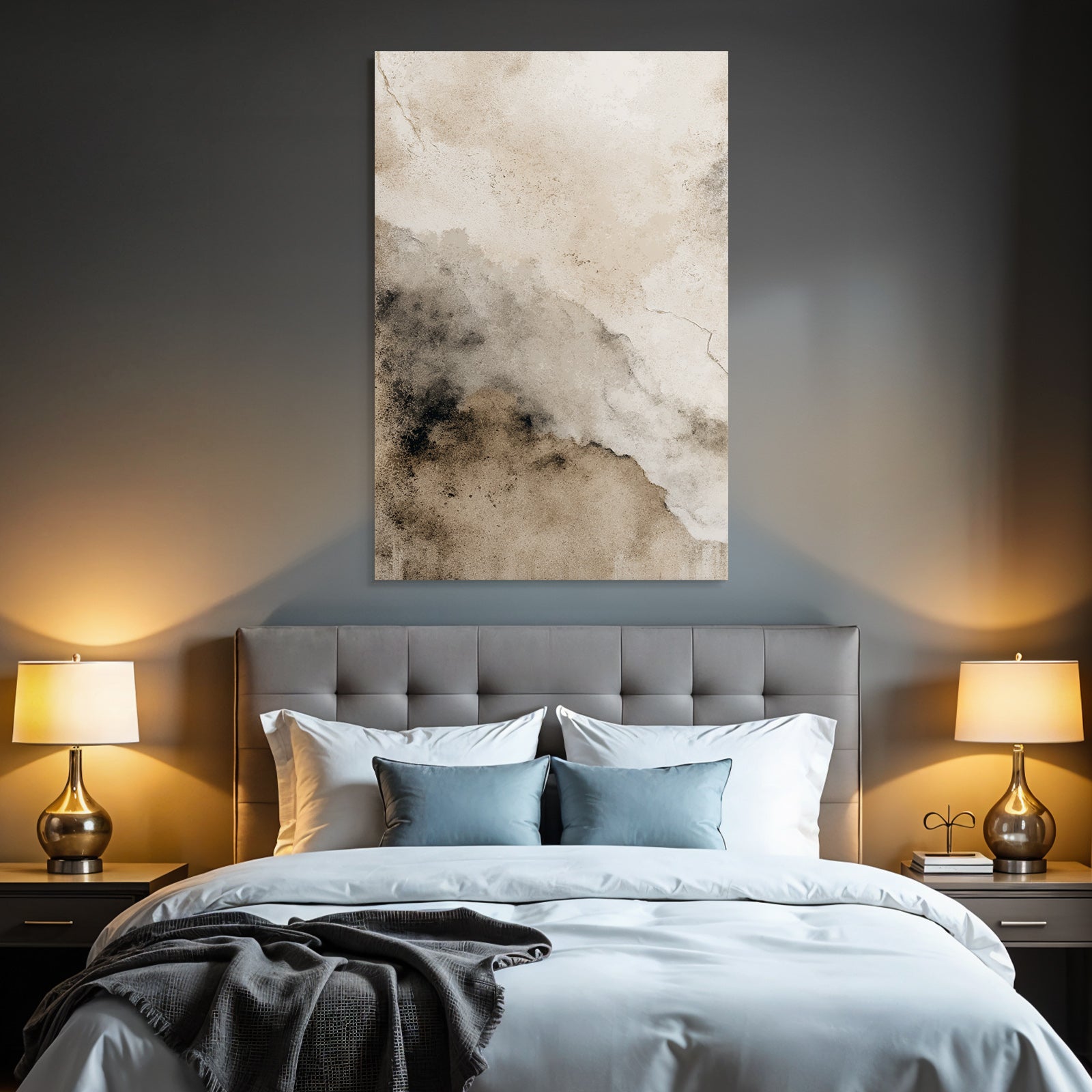 Abstract Design Soft Colors Beige Brown Gray
