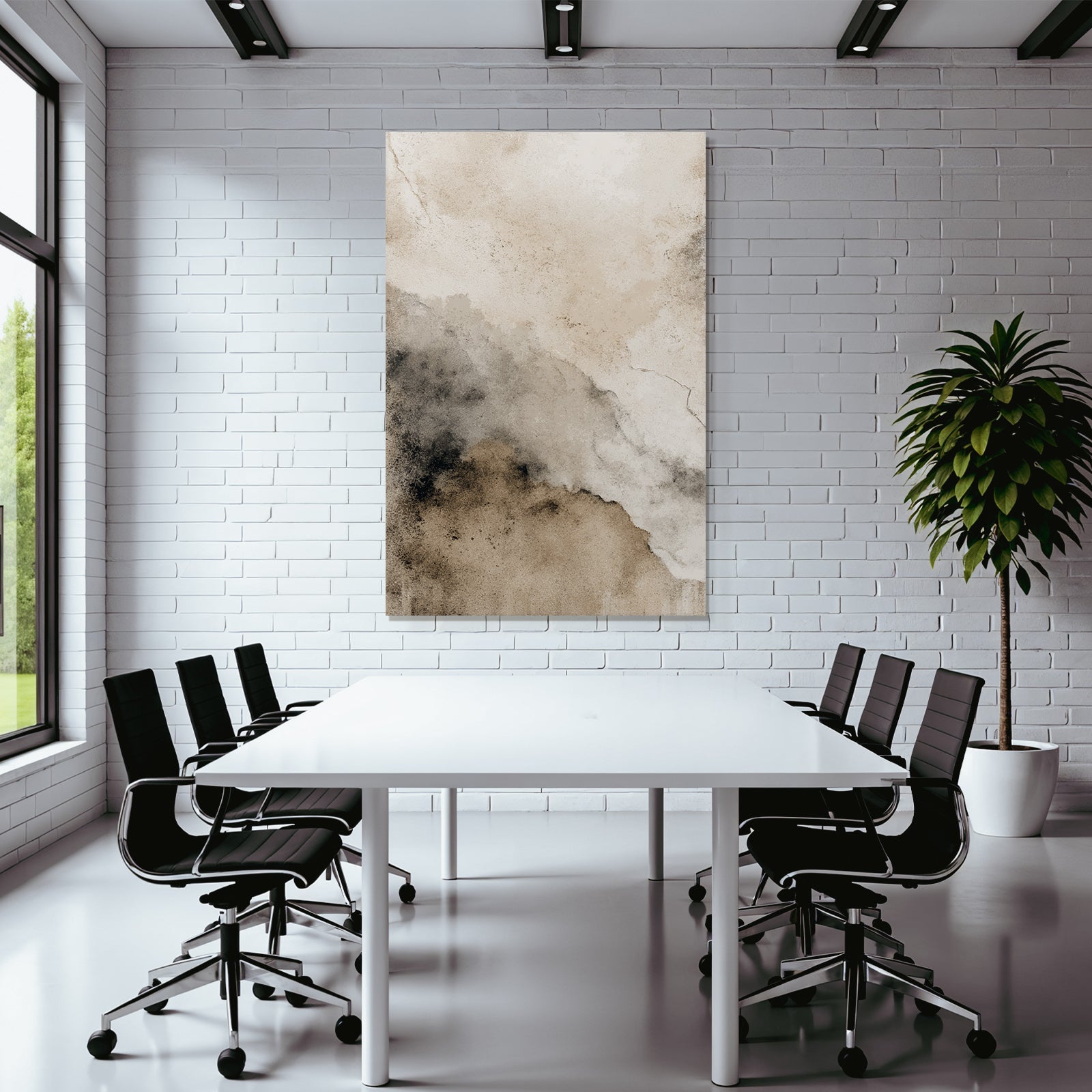 Abstract Design Soft Colors Beige Brown Gray