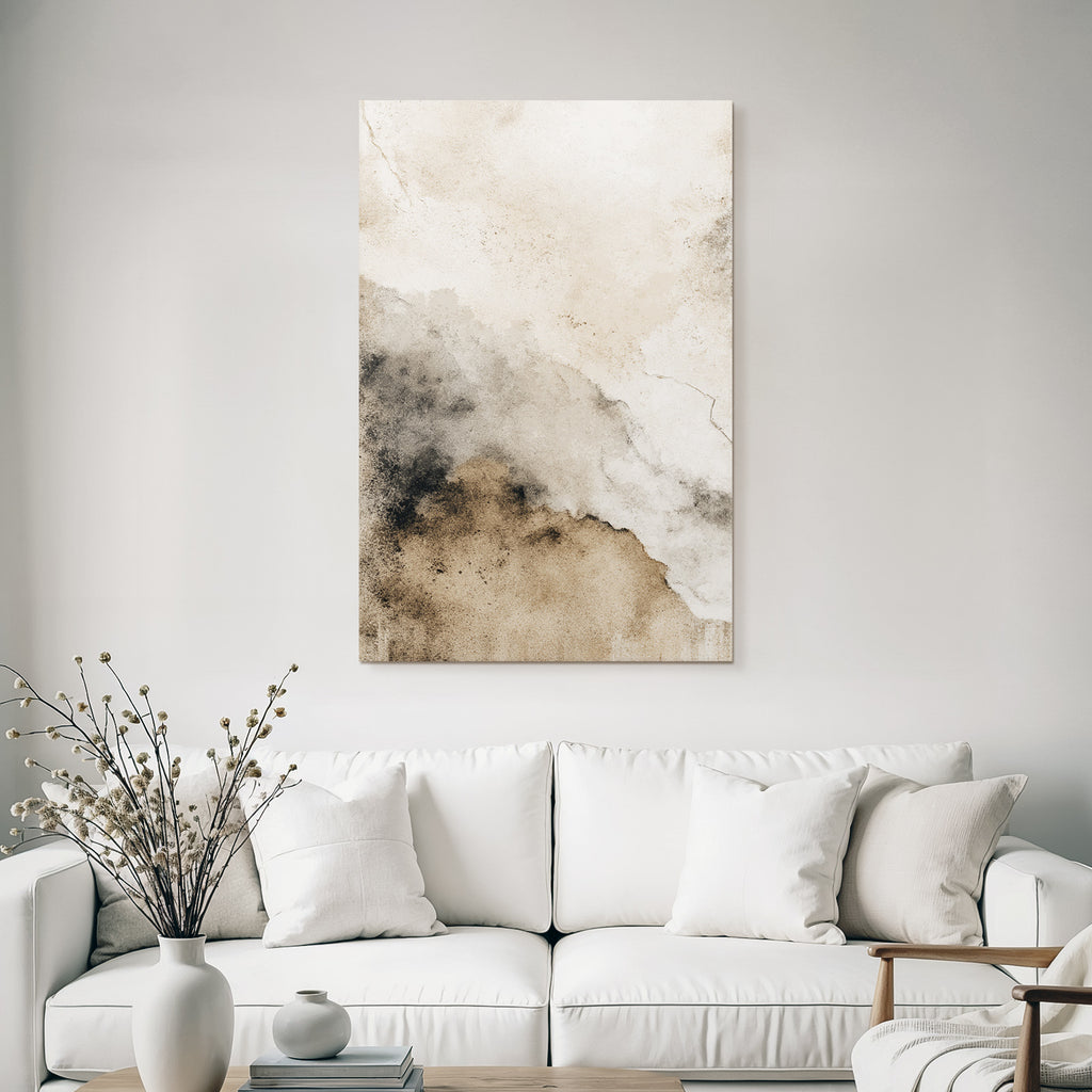 Abstract Design Soft Colors Beige Brown Gray