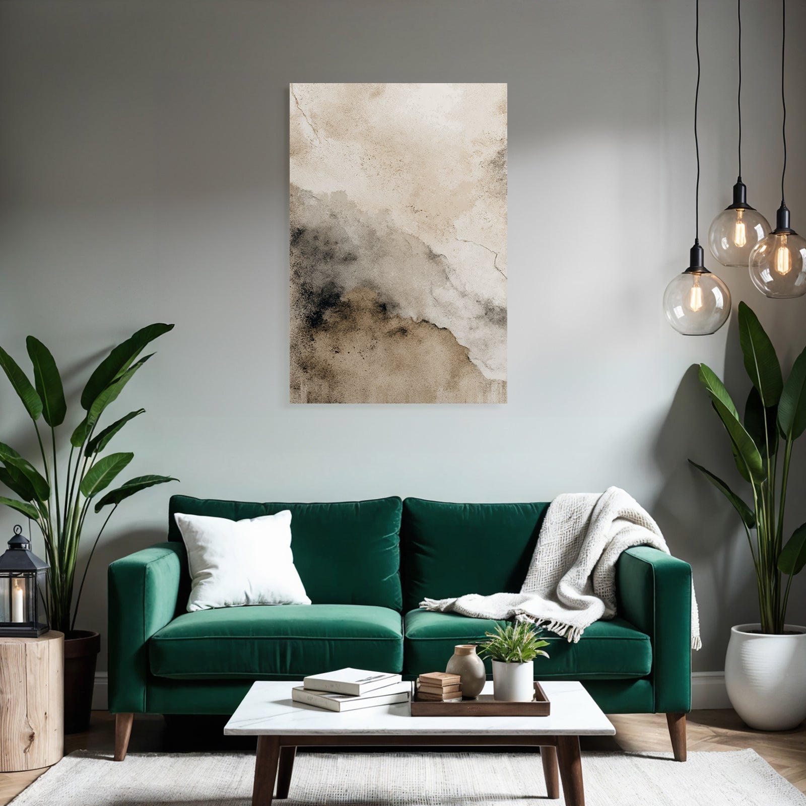 Abstract Design Soft Colors Beige Brown Gray