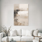 Abstraktes Gemaelde Erdtoene Beige Creme Dunkel