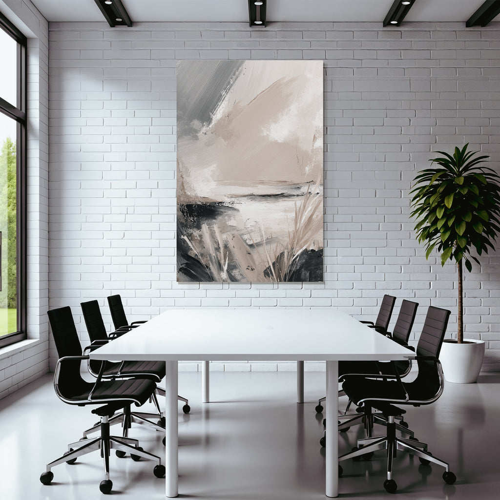 Abstraktes Gemaelde Landschaft Sanfte Farben
