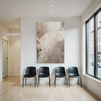 Abstraktes Gemaelde Mit Textur Beige Braun Creme