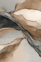 Abstraktes Gemaelde Weich Fluessige Formen Beige Grau Creme | Japandi | Einrichtungsstile