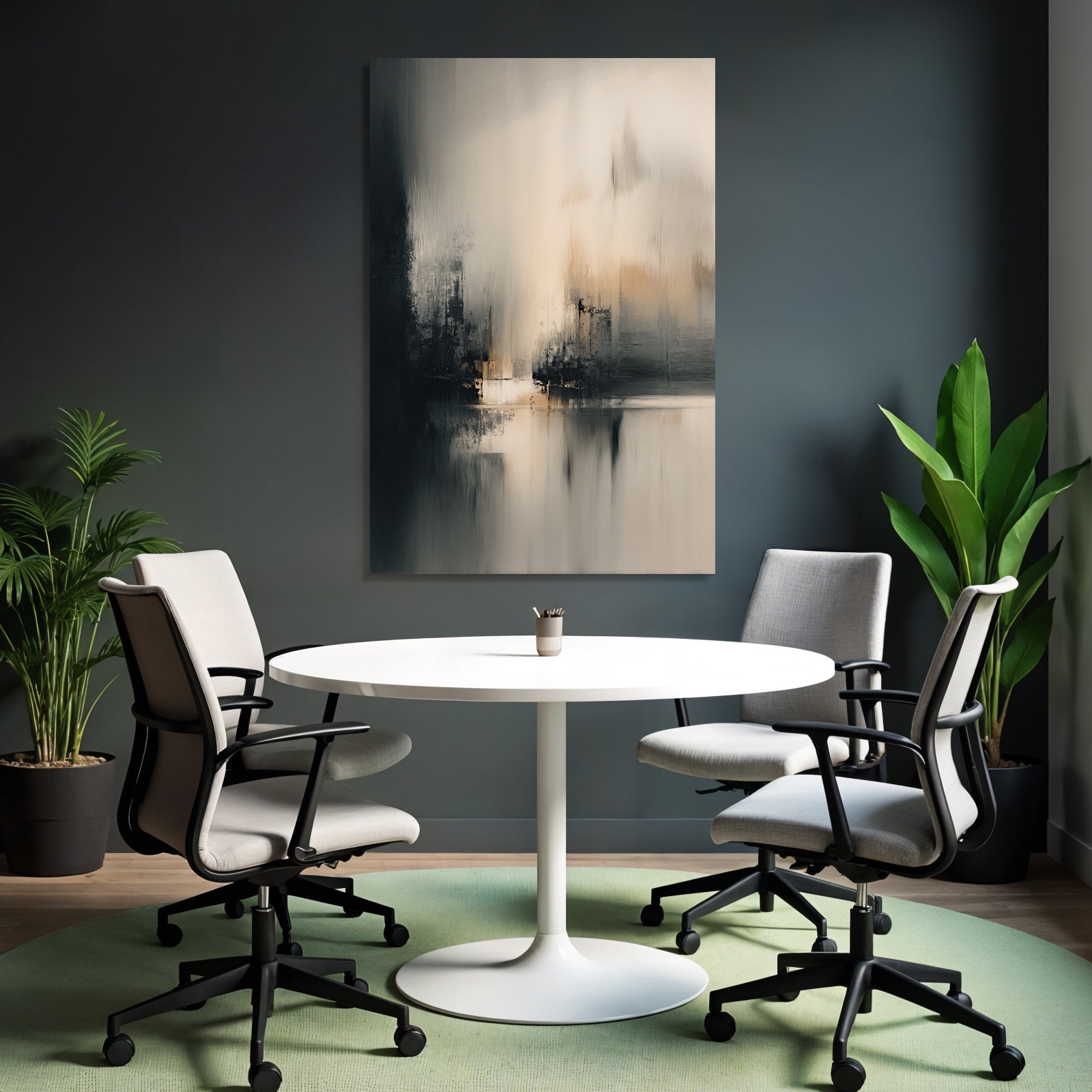 Abstraktes Kunstwerk Mit Farben Und Texturen Minimalistisch Atmosphaerisch