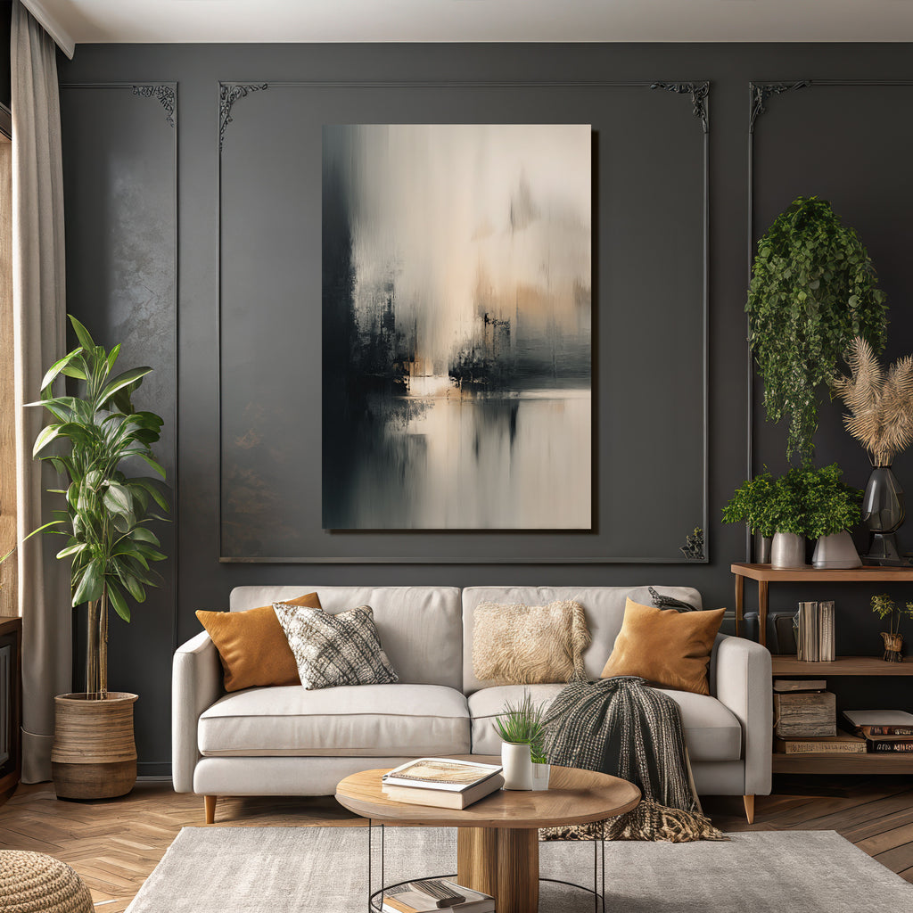 Abstraktes Kunstwerk Mit Farben Und Texturen Minimalistisch Atmosphaerisch