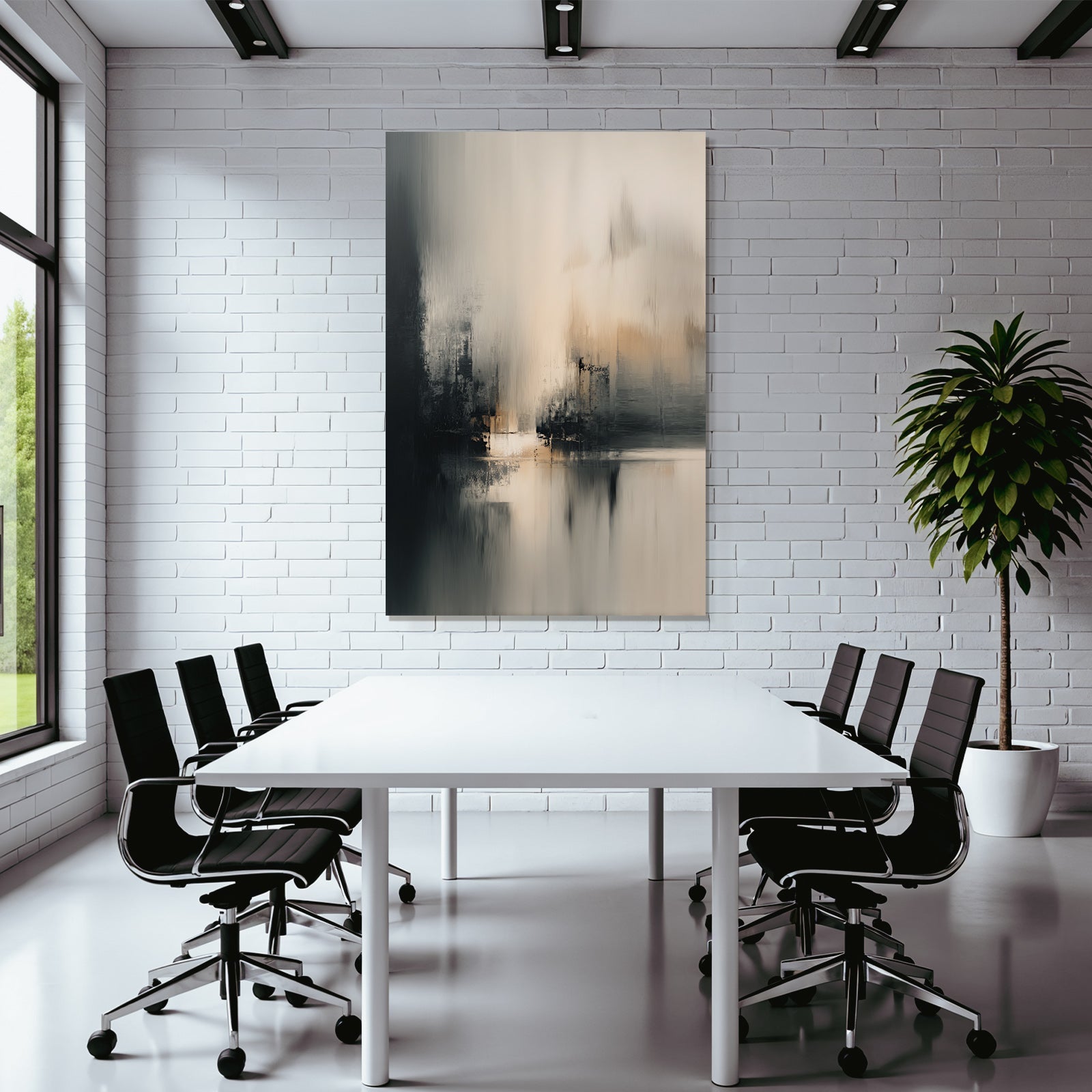 Abstraktes Kunstwerk Mit Farben Und Texturen Minimalistisch Atmosphaerisch