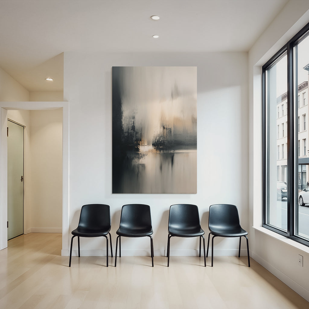 Abstraktes Kunstwerk Mit Farben Und Texturen Minimalistisch Atmosphaerisch