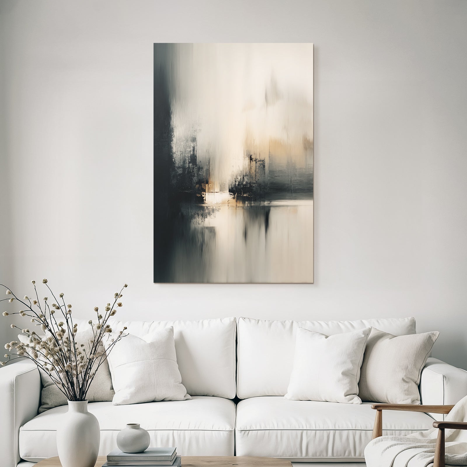 Abstraktes Kunstwerk Mit Farben Und Texturen Minimalistisch Atmosphaerisch