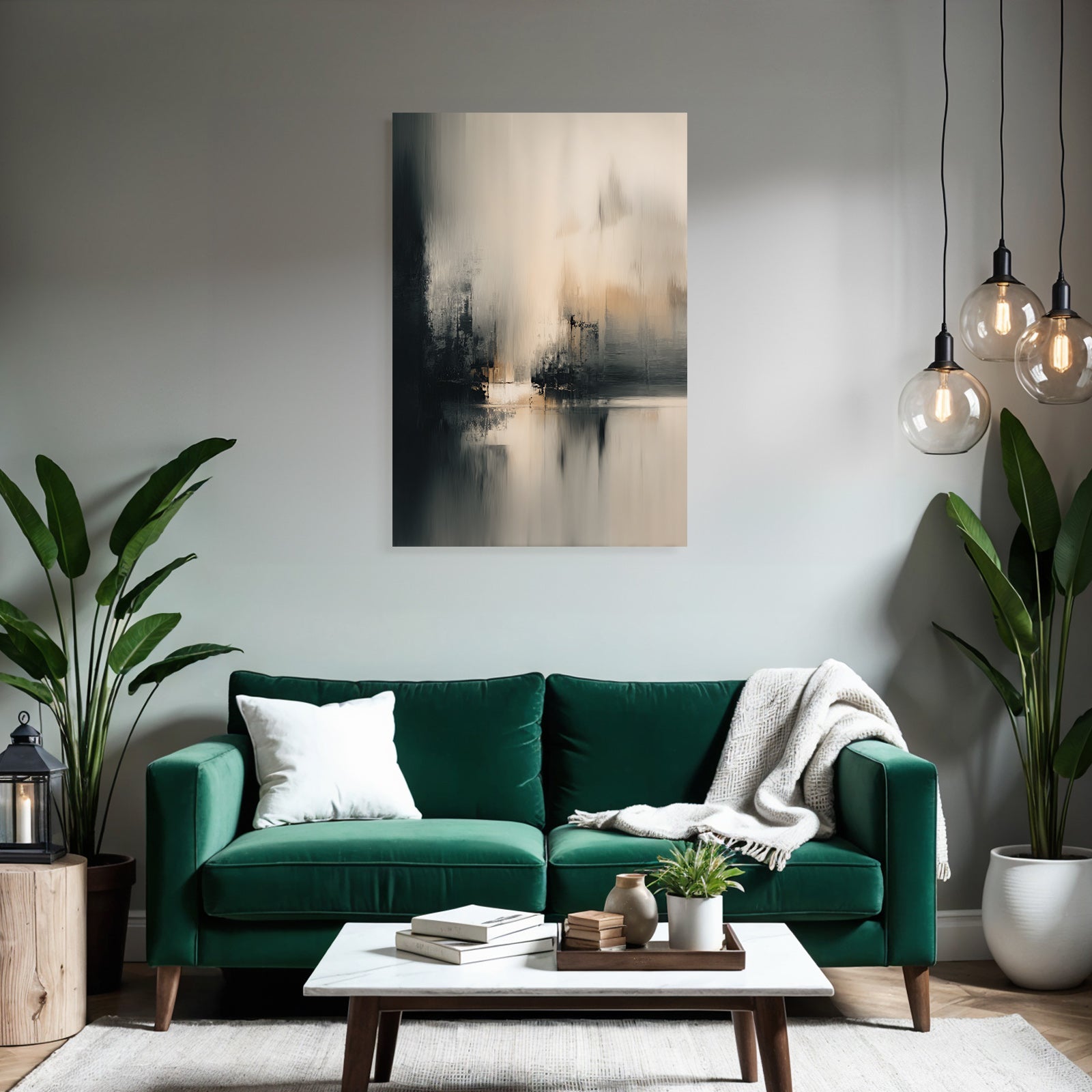 Abstraktes Kunstwerk Mit Farben Und Texturen Minimalistisch Atmosphaerisch