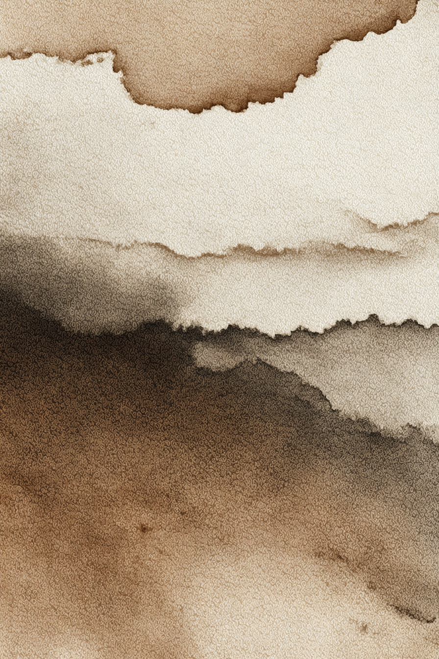 Abstraktes Wasserfarbenmuster In Braun Und Creme | Japandi | Einrichtungsstile