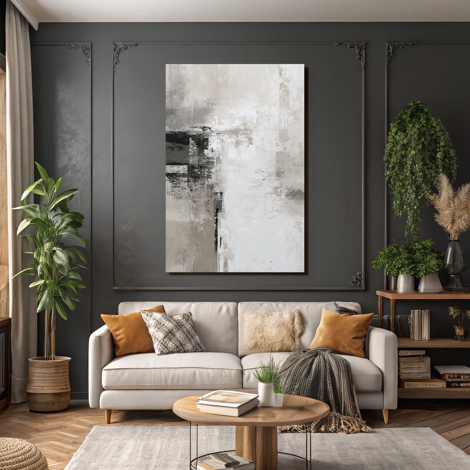 Abstraktes Werk Neutral Toene Texturen