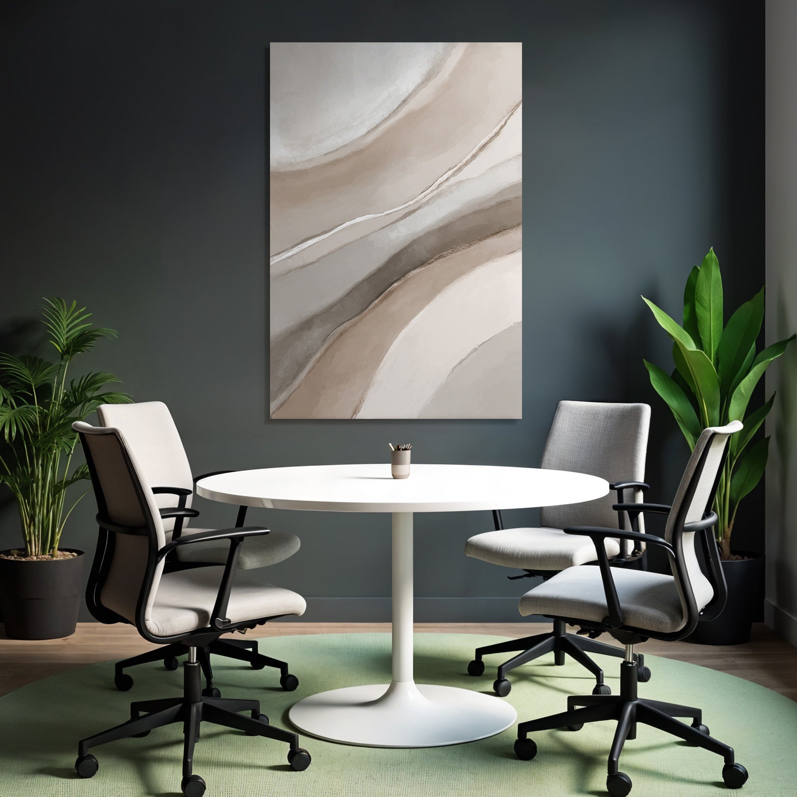 Abstract design Soft curves Neutral colors