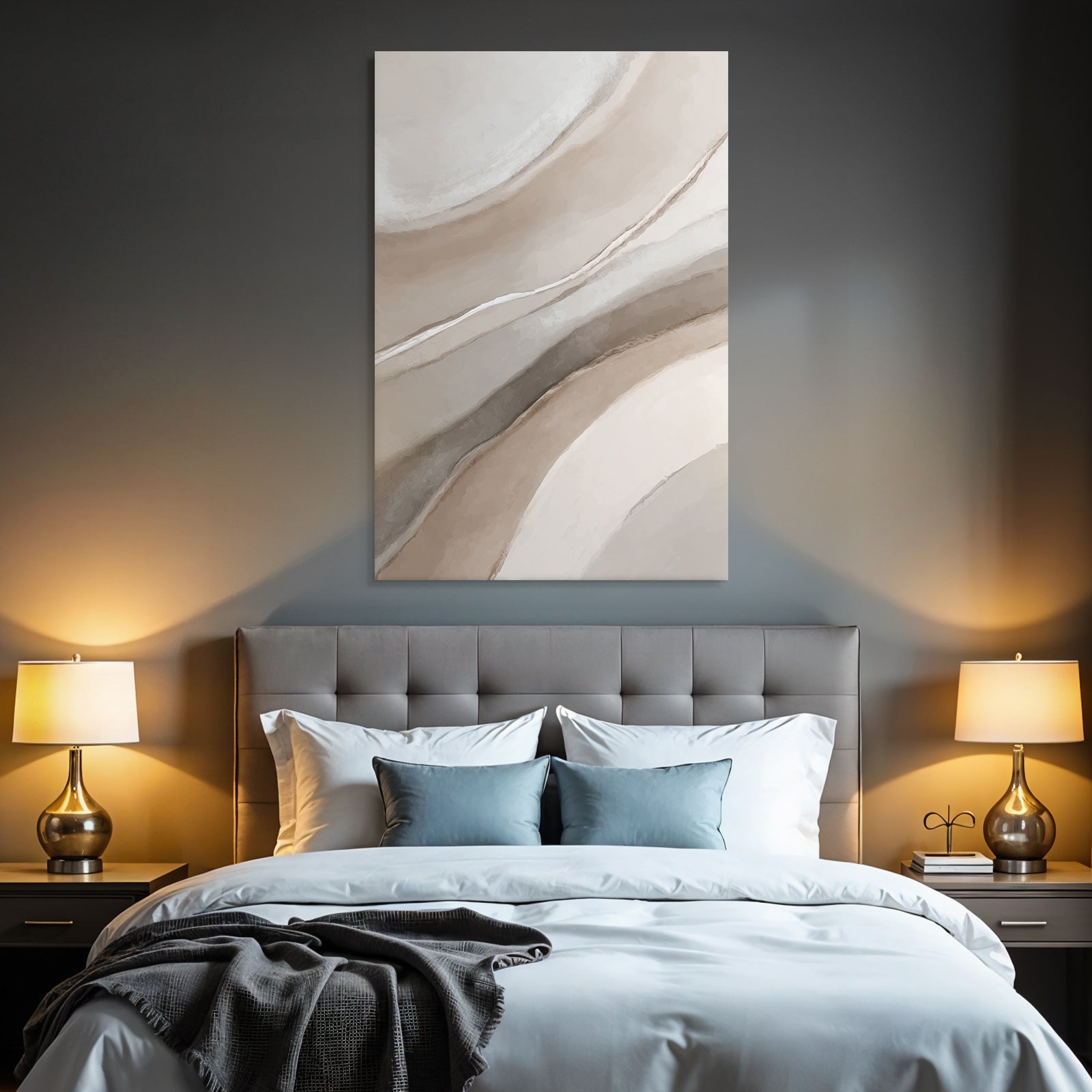 Abstract design Soft curves Neutral colors