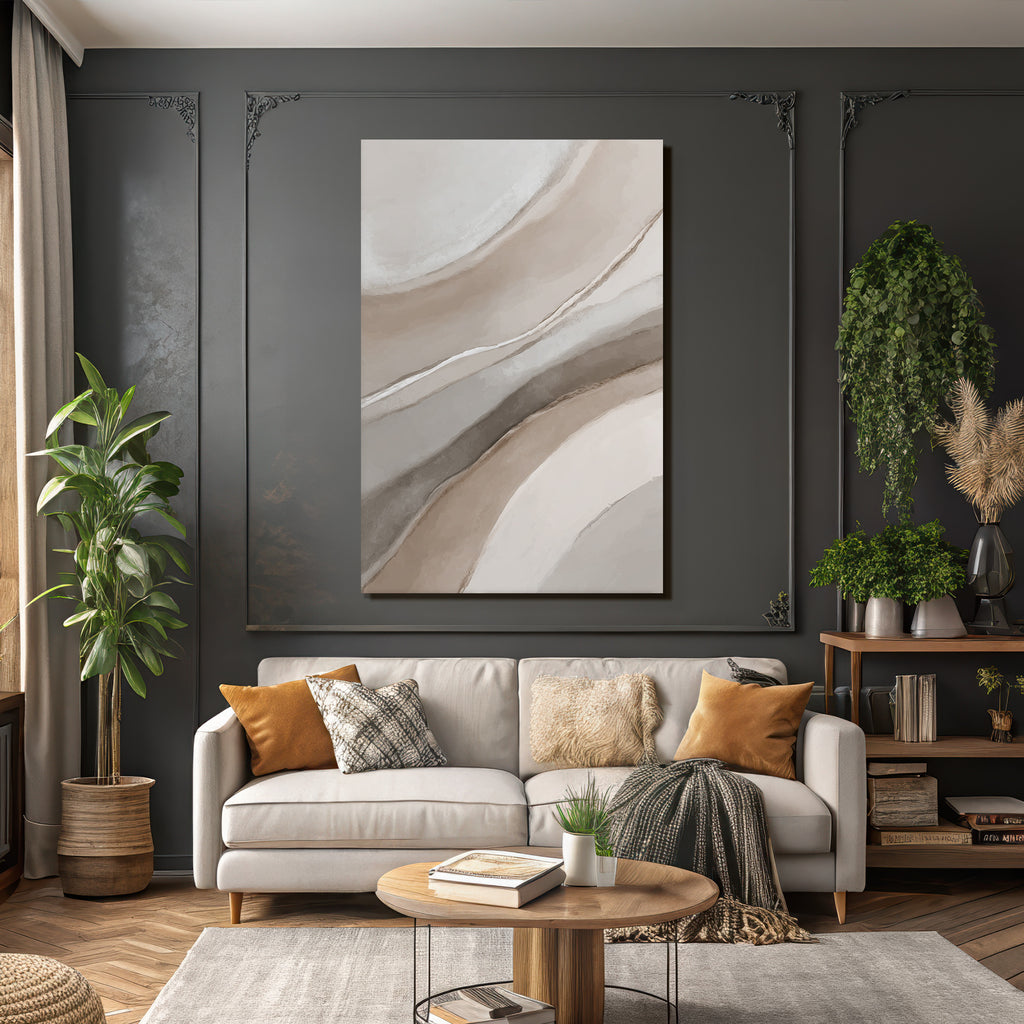 Abstract design Soft curves Neutral colors