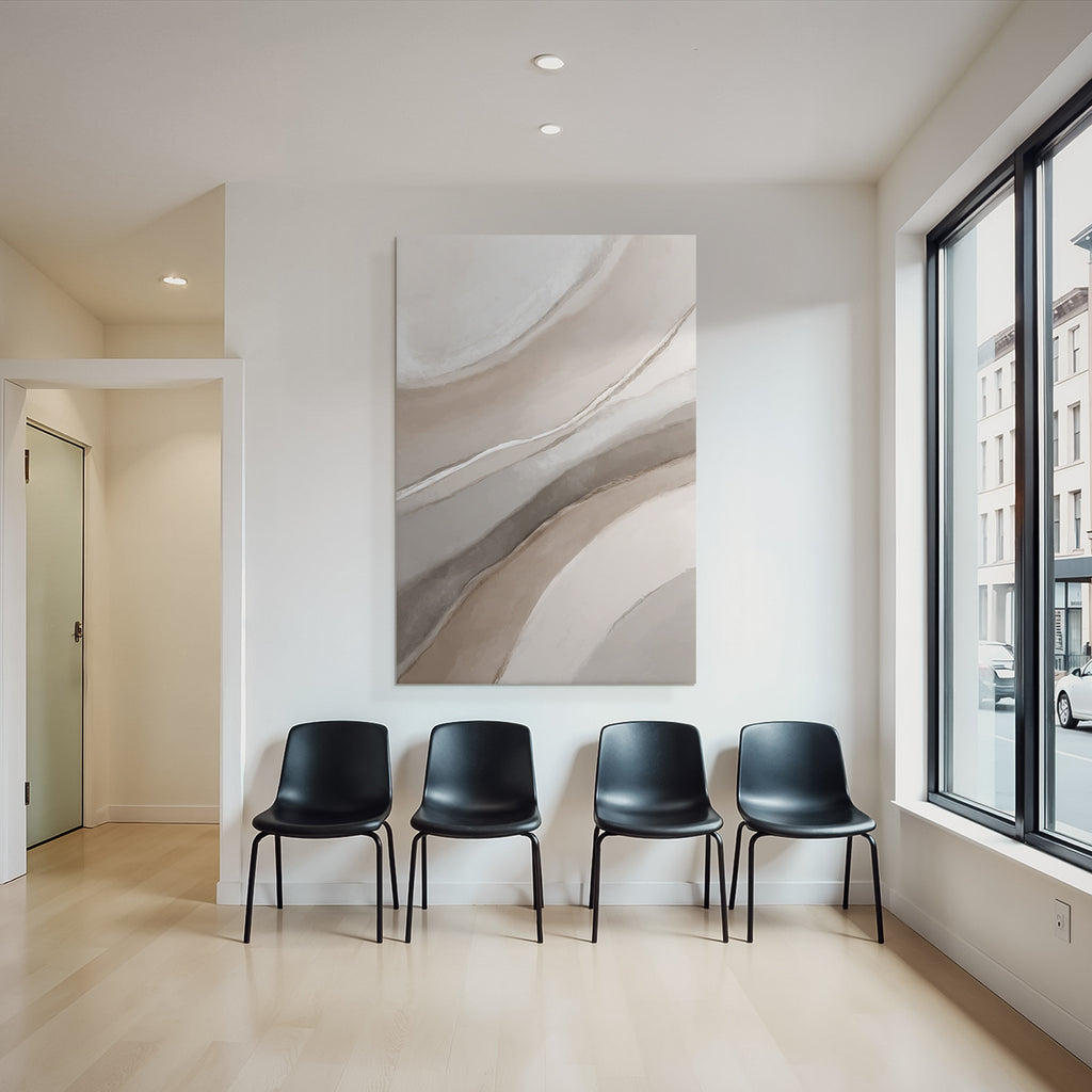 Abstract design Soft curves Neutral colors