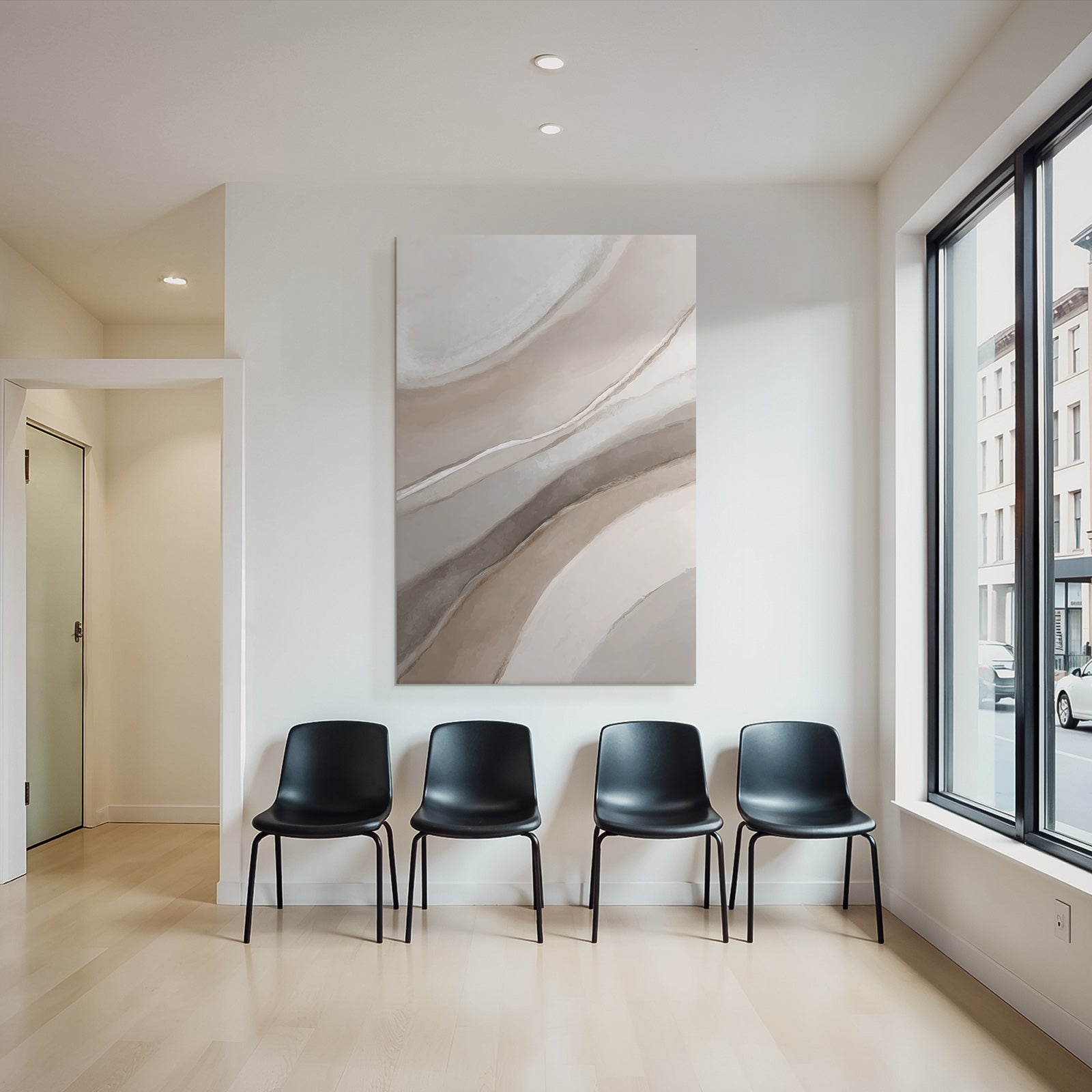Abstract design Soft curves Neutral colors