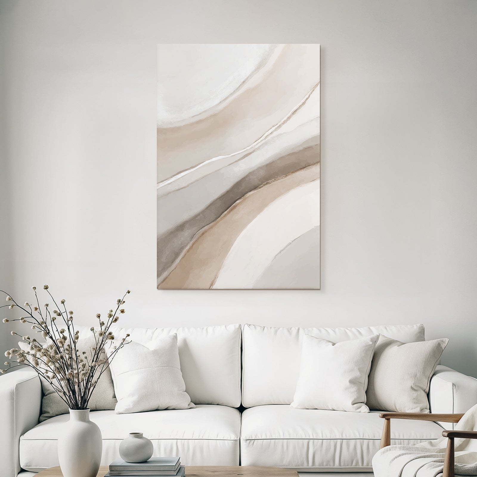 Abstract design Soft curves Neutral colors